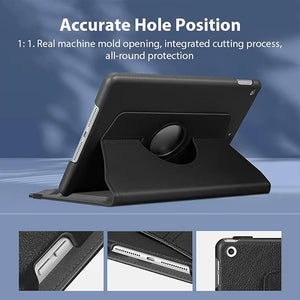 360° Rotating Leather iPad Case – Premium Stand Cover with Auto Sleep/Wake