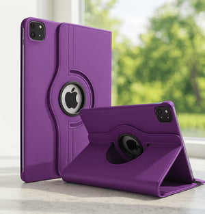 360° Rotating Leather iPad Case – Premium Stand Cover with Auto Sleep/Wake