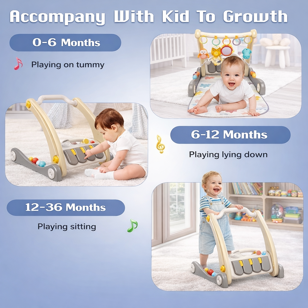 2 in 1 Baby Walker – Push & Play Activity Toy for Toddlers