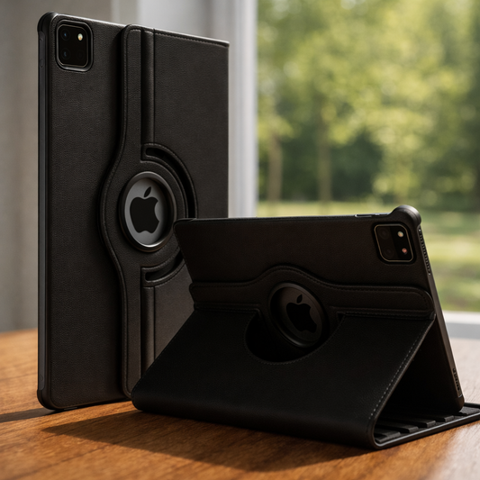 360° Rotating Leather iPad Case – Premium Stand Cover with Auto Sleep/Wake