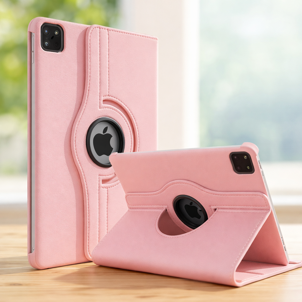 360° Rotating Leather iPad Case – Premium Stand Cover with Auto Sleep/Wake