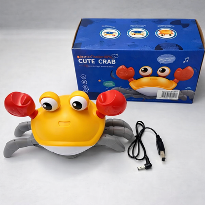 Cute Crab Toy – Interactive Crawling Toy with Lights & Music for Kids