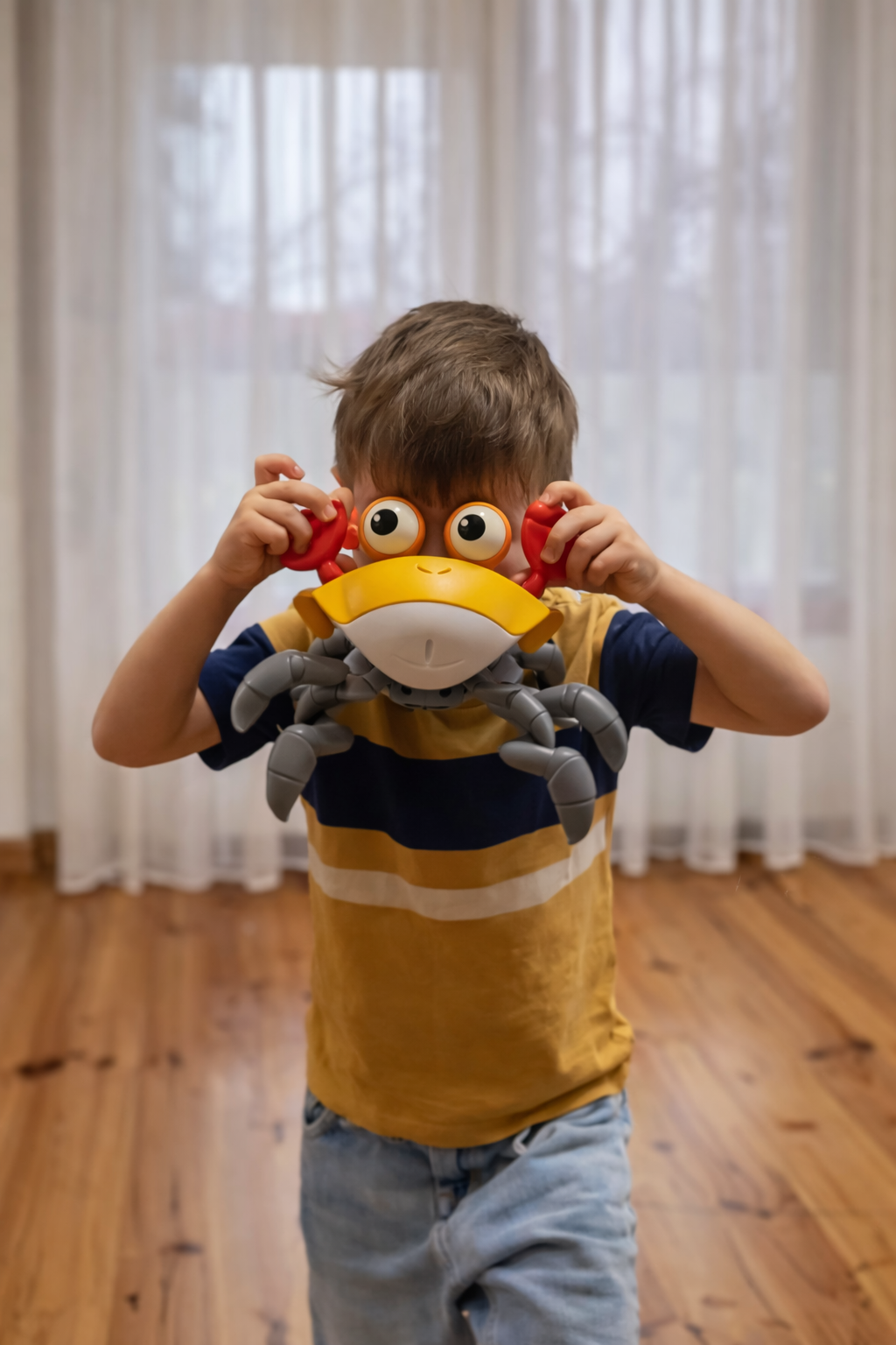 Cute Crab Toy – Interactive Crawling Toy with Lights & Music for Kids