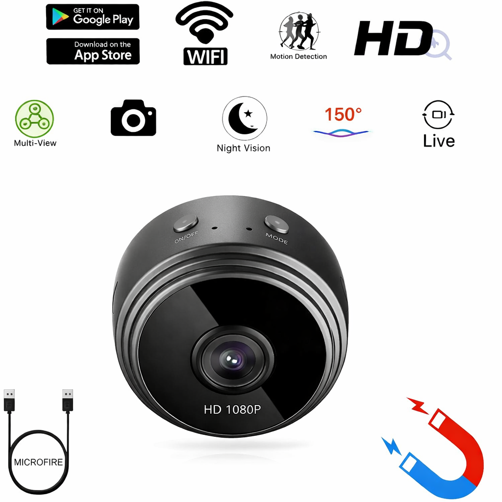 A9 Mini Wireless Security Camera – Compact 24/7 Smart Surveillance