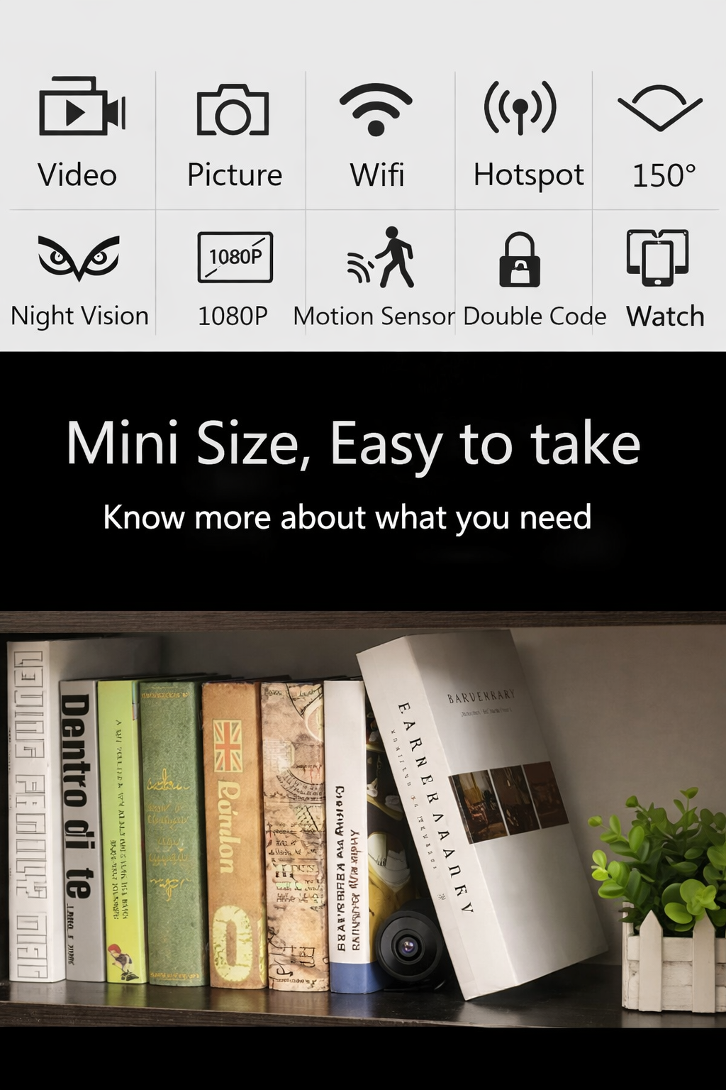 A9 Mini Wireless Security Camera – Compact 24/7 Smart Surveillance