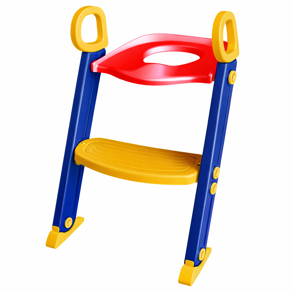 Children Toilet Ladder – Foldable Potty Training Seat with Steps & Handrails