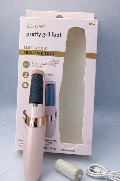 Electric Pedicure Foot File Callus Remover – Rechargeable with Dual Speed & Rollers