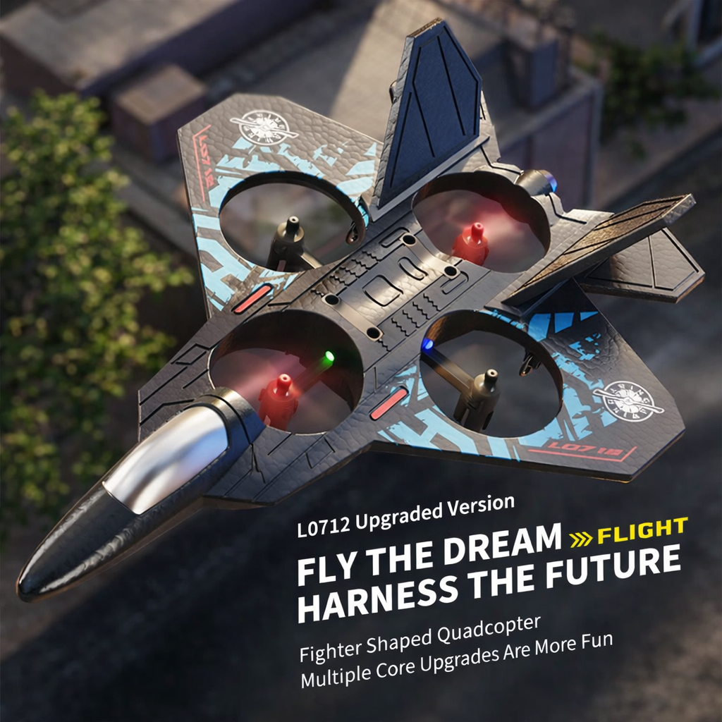 L0712 Remote Control Fighter Jet – Stunt RC Airplane for Kids & Teens