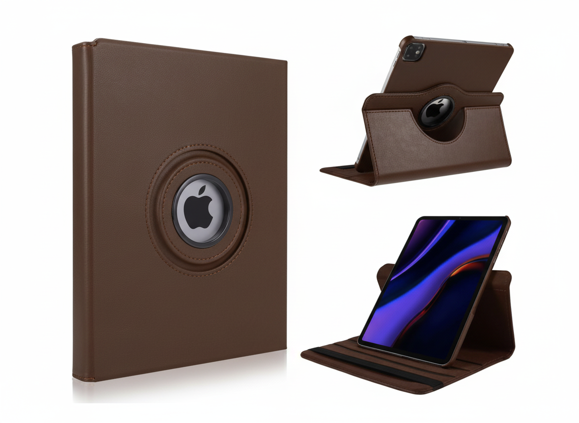 360° Rotating Leather iPad Case – Premium Stand Cover with Auto Sleep/Wake